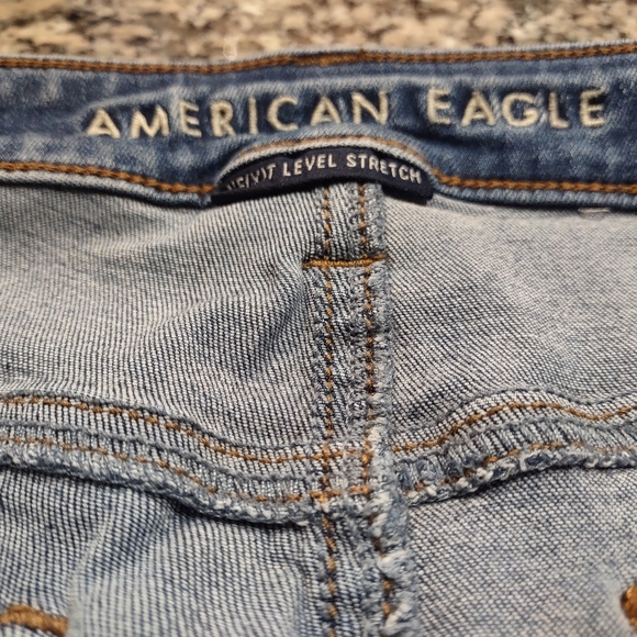 Women's American Eagle Outfitters Hi Rise Jegging Size 8 Skinny Blue Jeans - Picture 3 of 7
